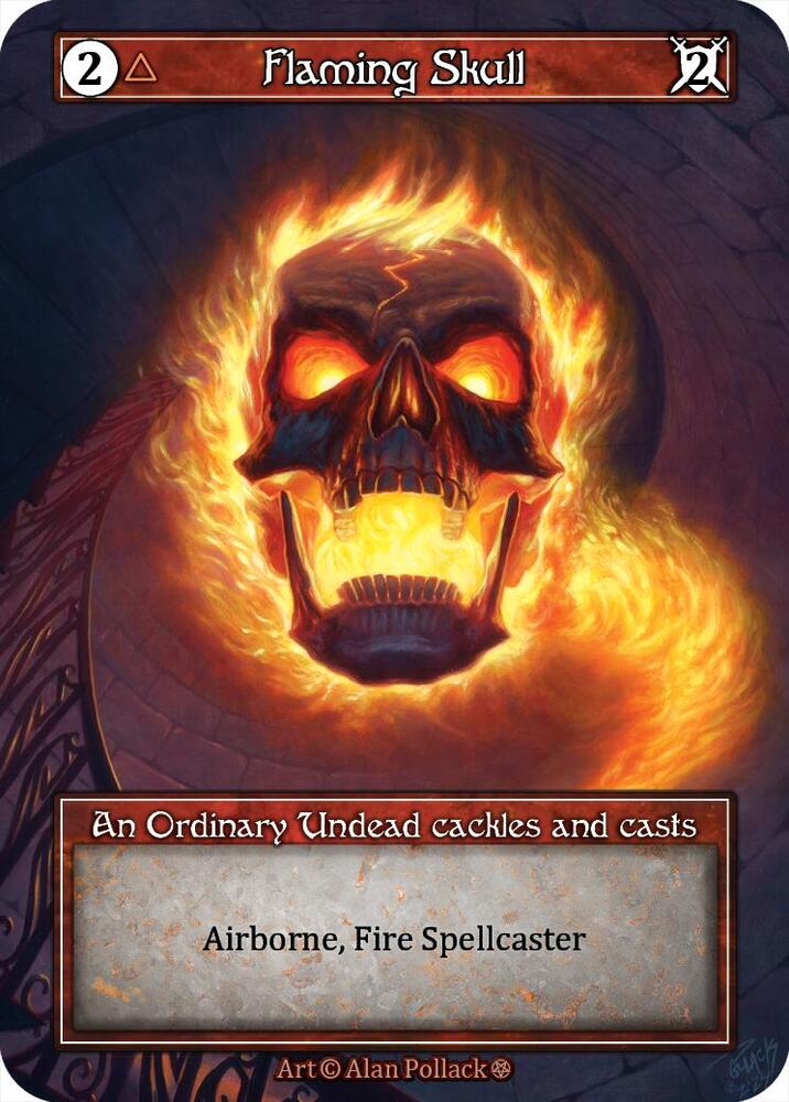 Flaming Skull - Gothic (Foil)