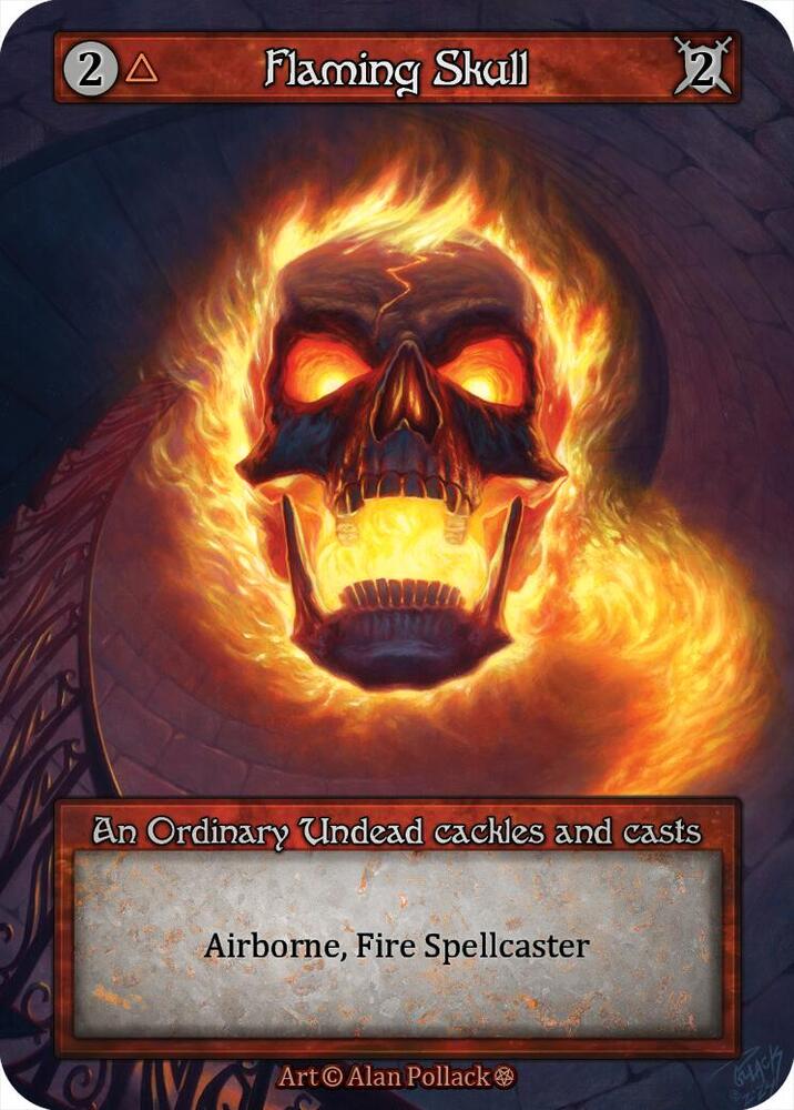 Flaming Skull - Gothic (Non-Foil)
